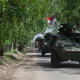 Stryker combat vehicles with the 2nd Cavalry Regiment enter Lithuania, 2017.